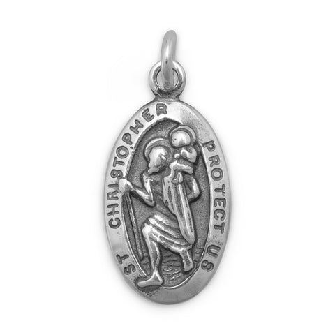 St Christopher Necklace for Men 925 Sterling Silver Necklaces Saint  Christopher Medal Amulet Pendant Protect Us Gifts for Women Catholic  Medallions Jewelry 20+2 Chain, Sterling Silver, sterling : Amazon.co.uk:  Fashion
